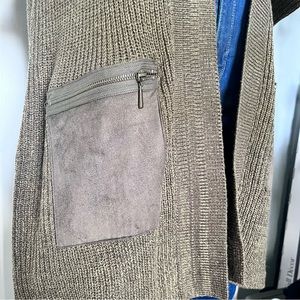 Long knit cardigan sweater